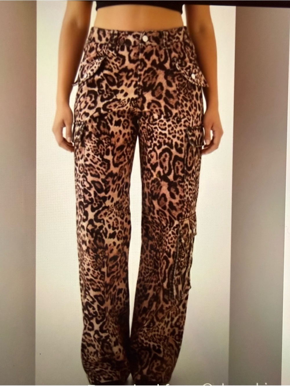 Peppermayo Greedy Animal Print Cargo Pants Sz 18